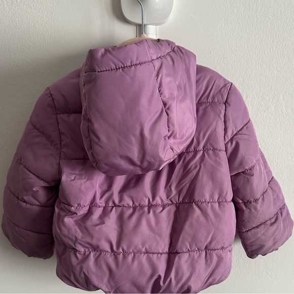 Children’s Place Purple Puffer Coat 12-18 months GUC - Picture 4 of 4